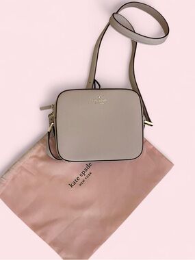 kate spade pink Pebble Leather Crossbody Bag with Gold Hardware